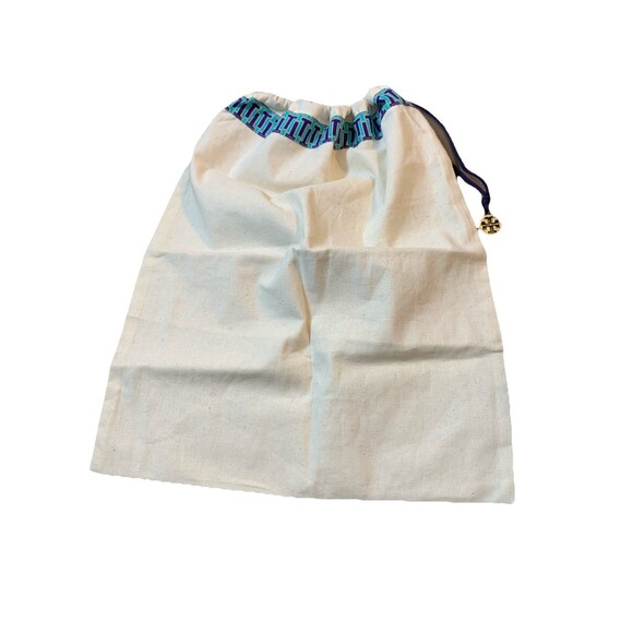 Tory Burch Dust Bag 12"x15" Drawstring Shoes Small Purse Logo Charm, NWOT - Picture 1 of 11
